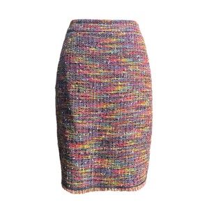Escada Vibrant Multicolor Rainbow Pencil Skirt | S